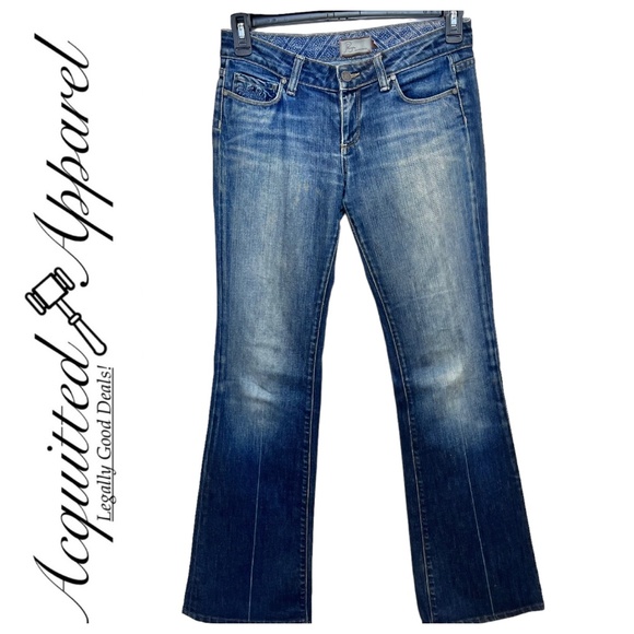 Paige Laurel Canyon Embroidered Pockets Jeans - Picture 1 of 16